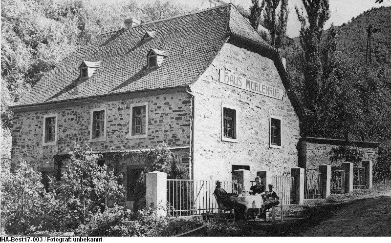 Mühlengebäude von Alken kommend, in den 1920er Jahren